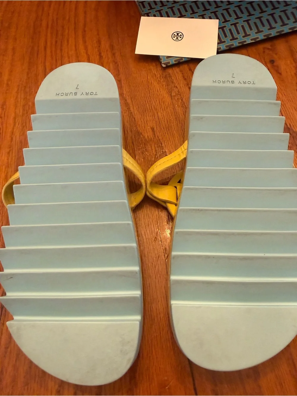 Tory Burch Miller Cloud Lug Patent Sandals Zesty Lime Size 7